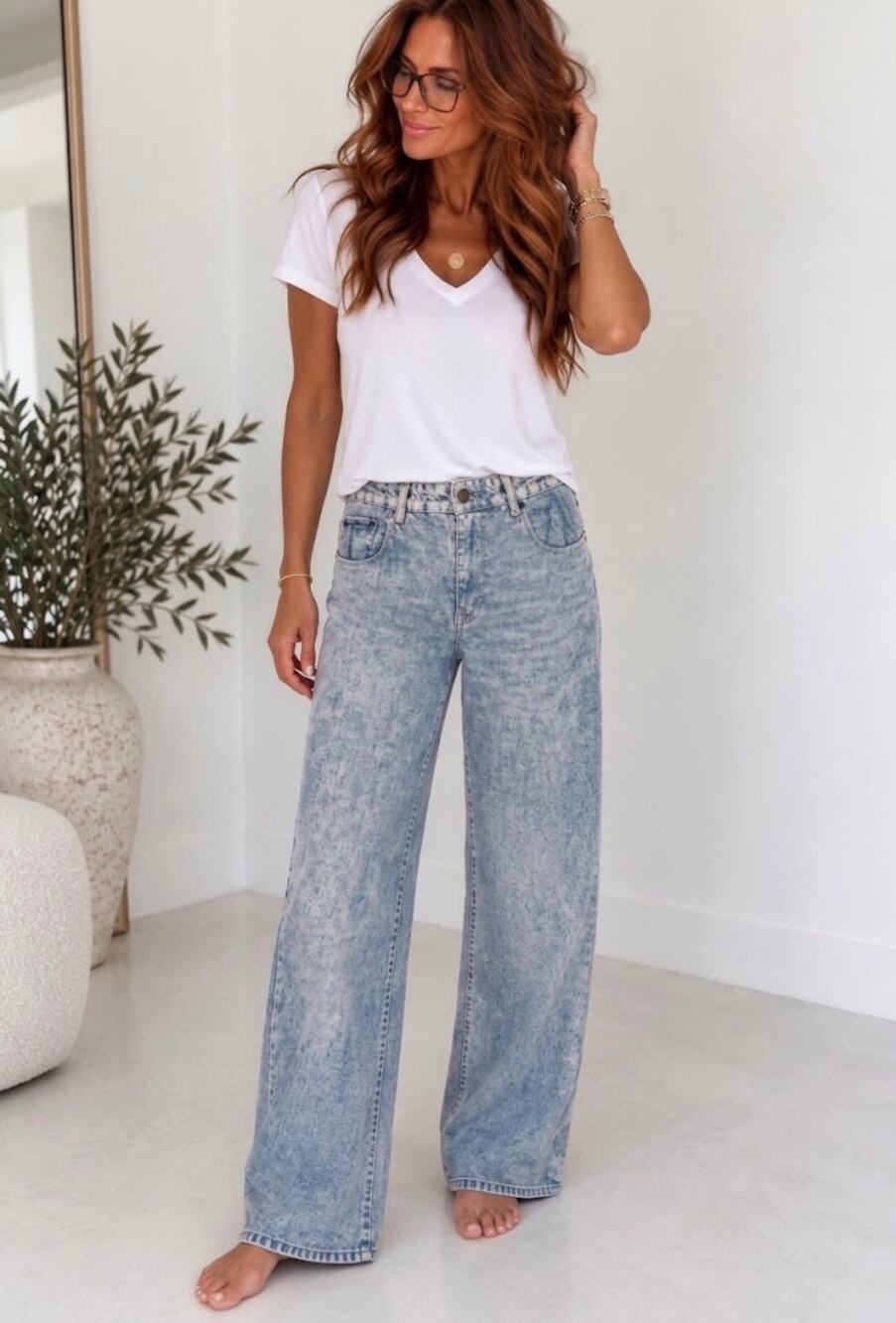 JADE BY JOHNNY WAS Melisandre Relaxed Straight Leg Pant NWT SMALL